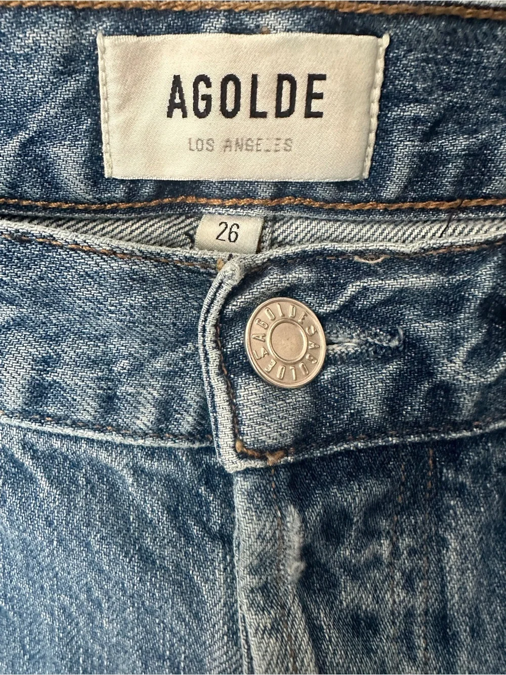Agolde 90s Vintage Blue Relaxed Straight Ankle Jeans